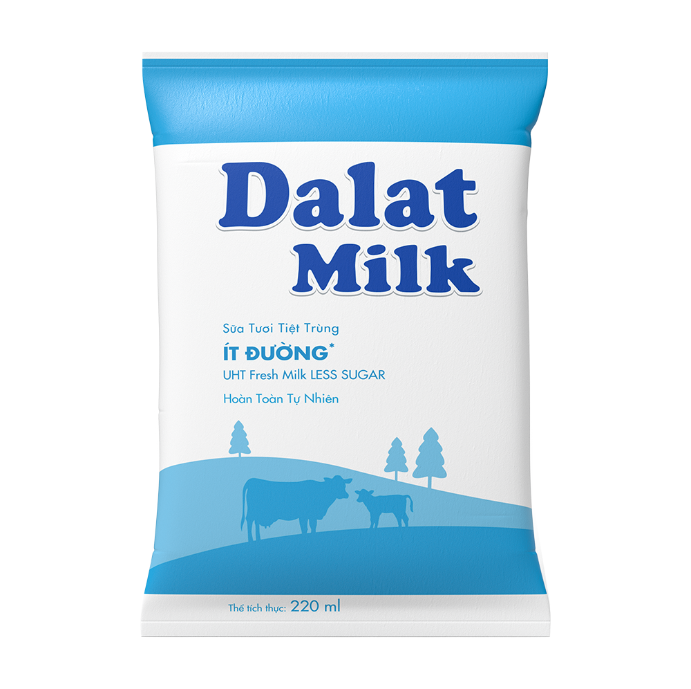Sữa Tươi Tiệt Trùng Ít Đường 220ml